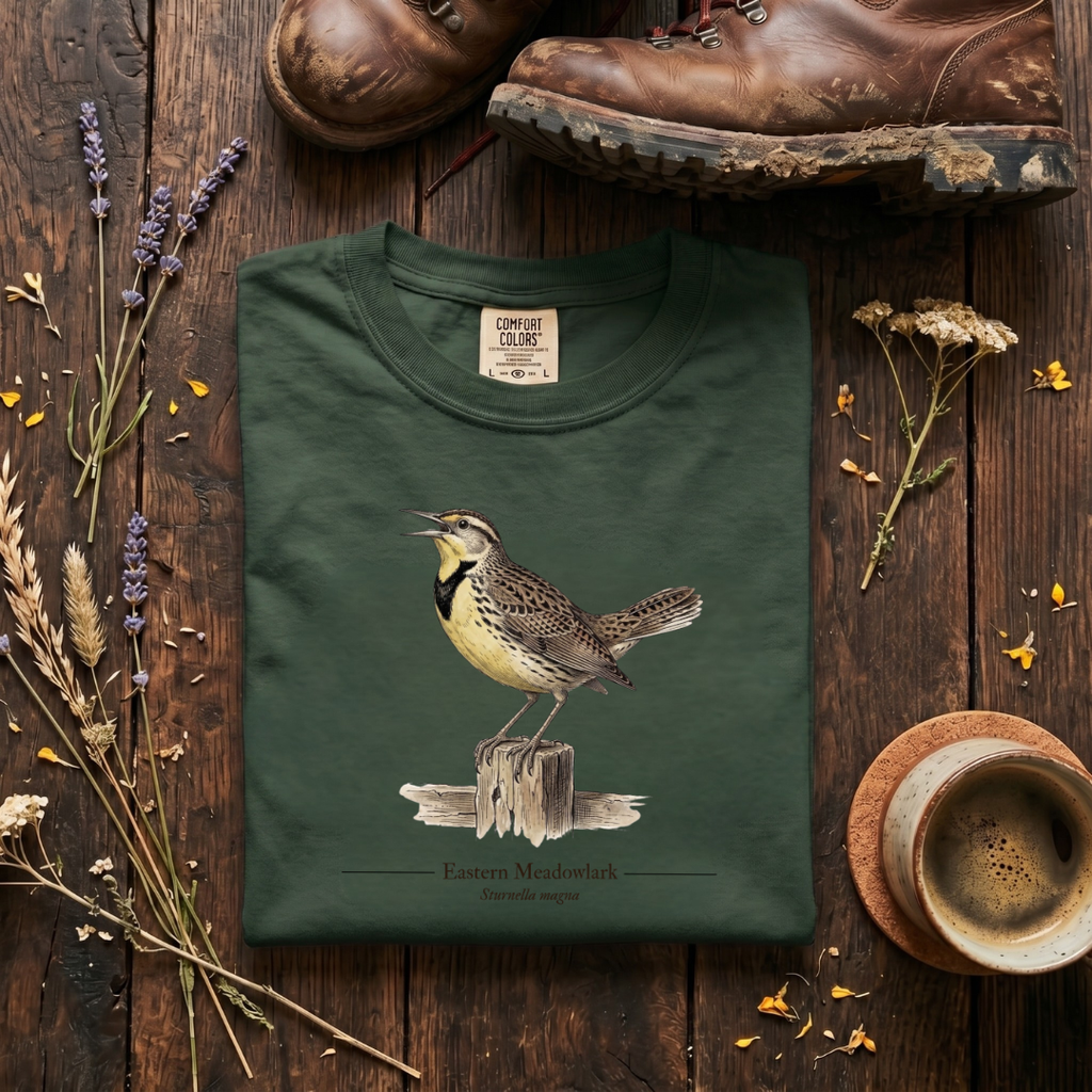Eastern Meadowlark - Fence Line Song T-Shirt