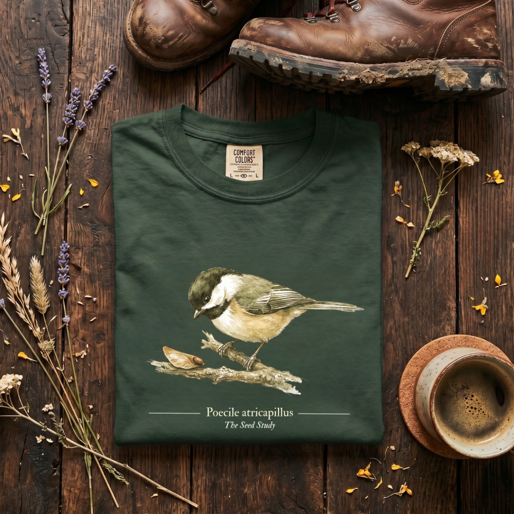 Black-capped Chickadee - The Seed Study T-Shirt