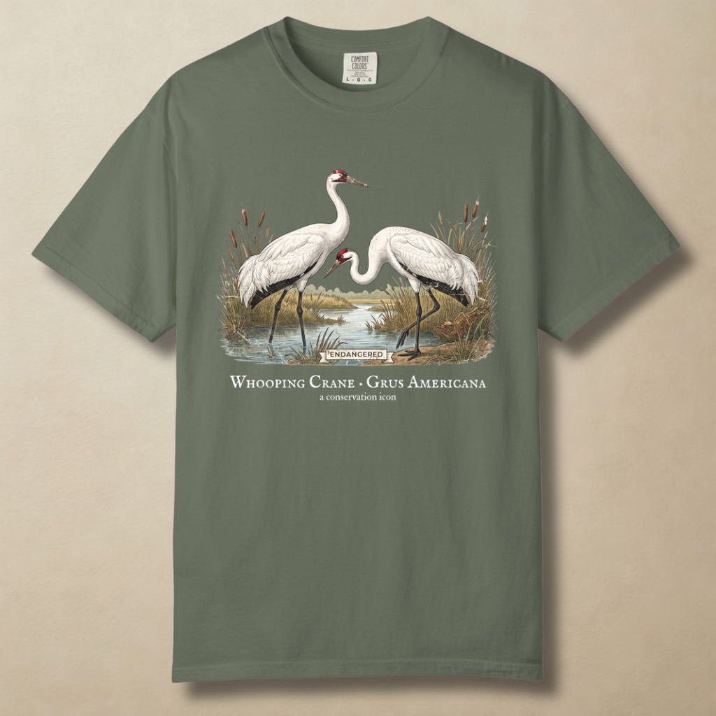 Whooping Crane Conservation Icon T-Shirt