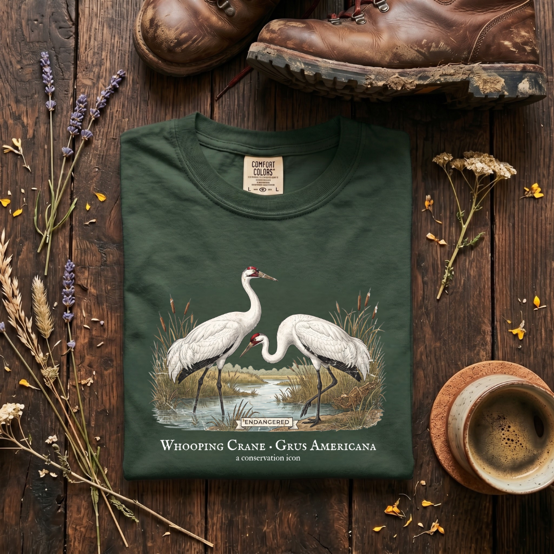 Whooping Crane Conservation Icon T-Shirt