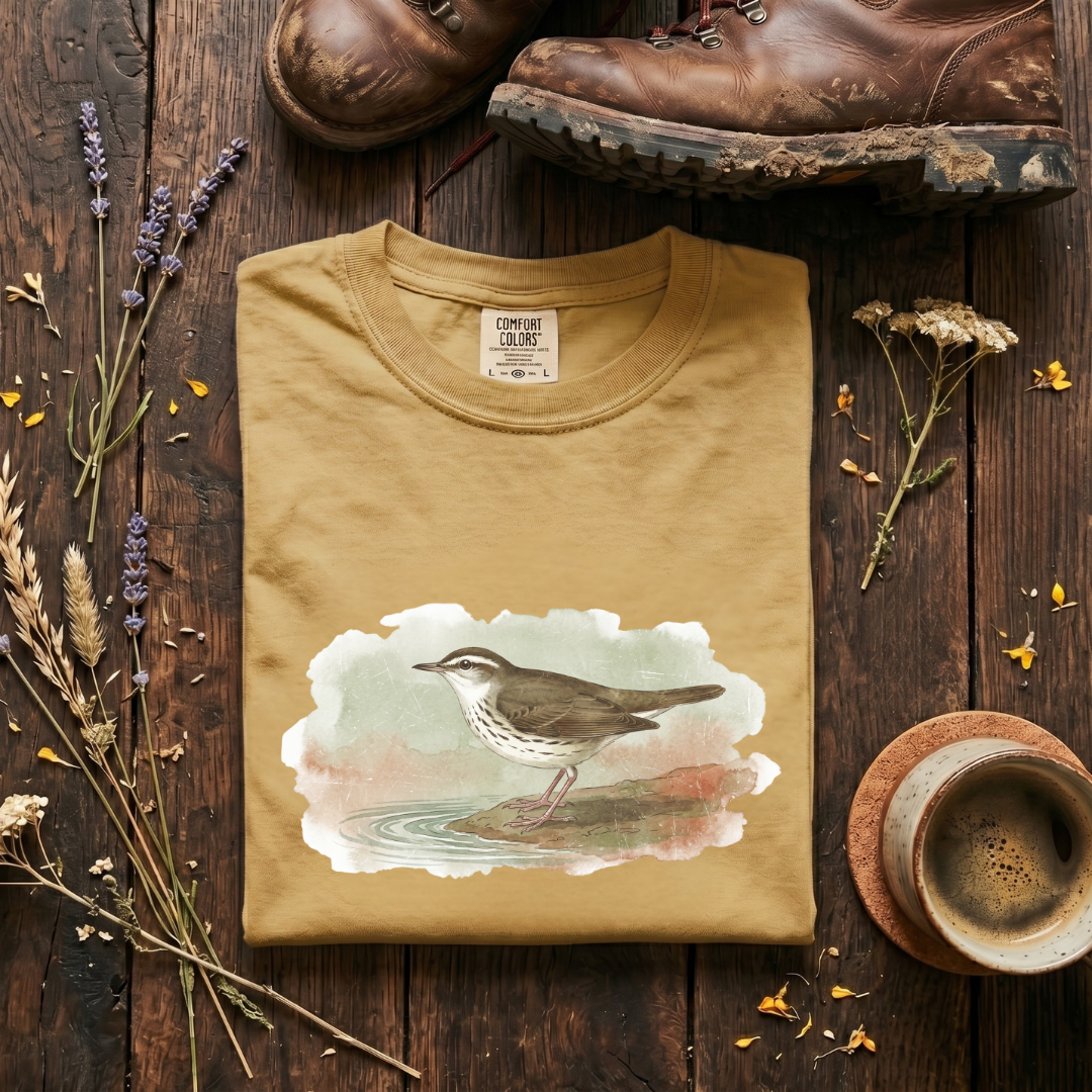 Louisiana Waterthrush - The Riverbank Stillness  T-Shirt