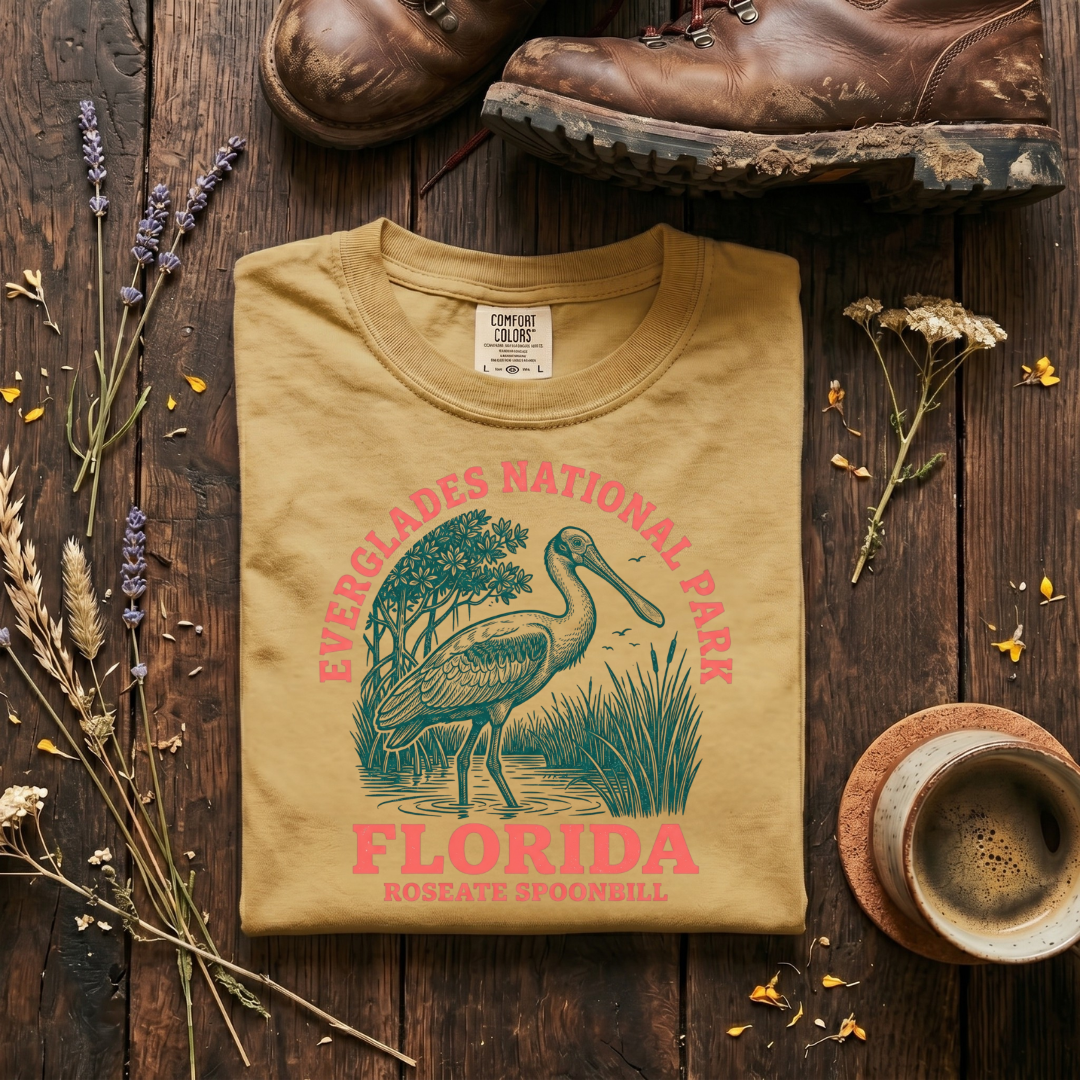 Roseate Spoonbill - Everglades National Park T-Shirt