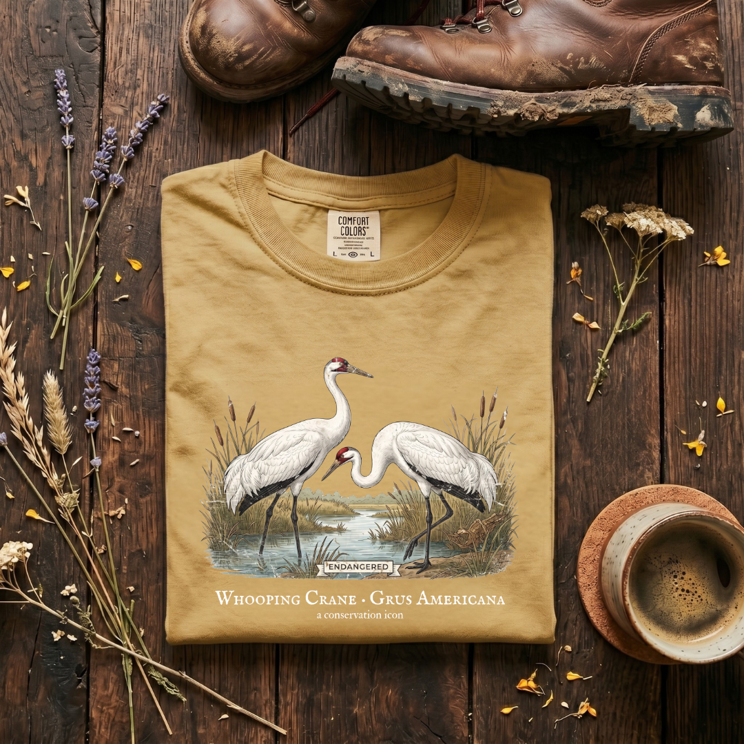 Whooping Crane Conservation Icon T-Shirt