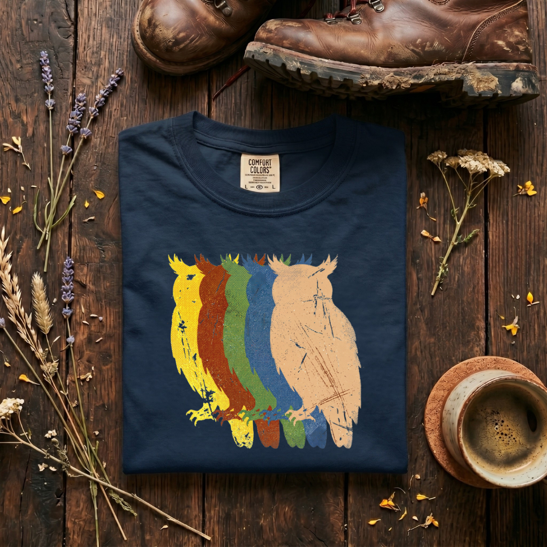 Owl Silhouette - Vintage T-Shirt