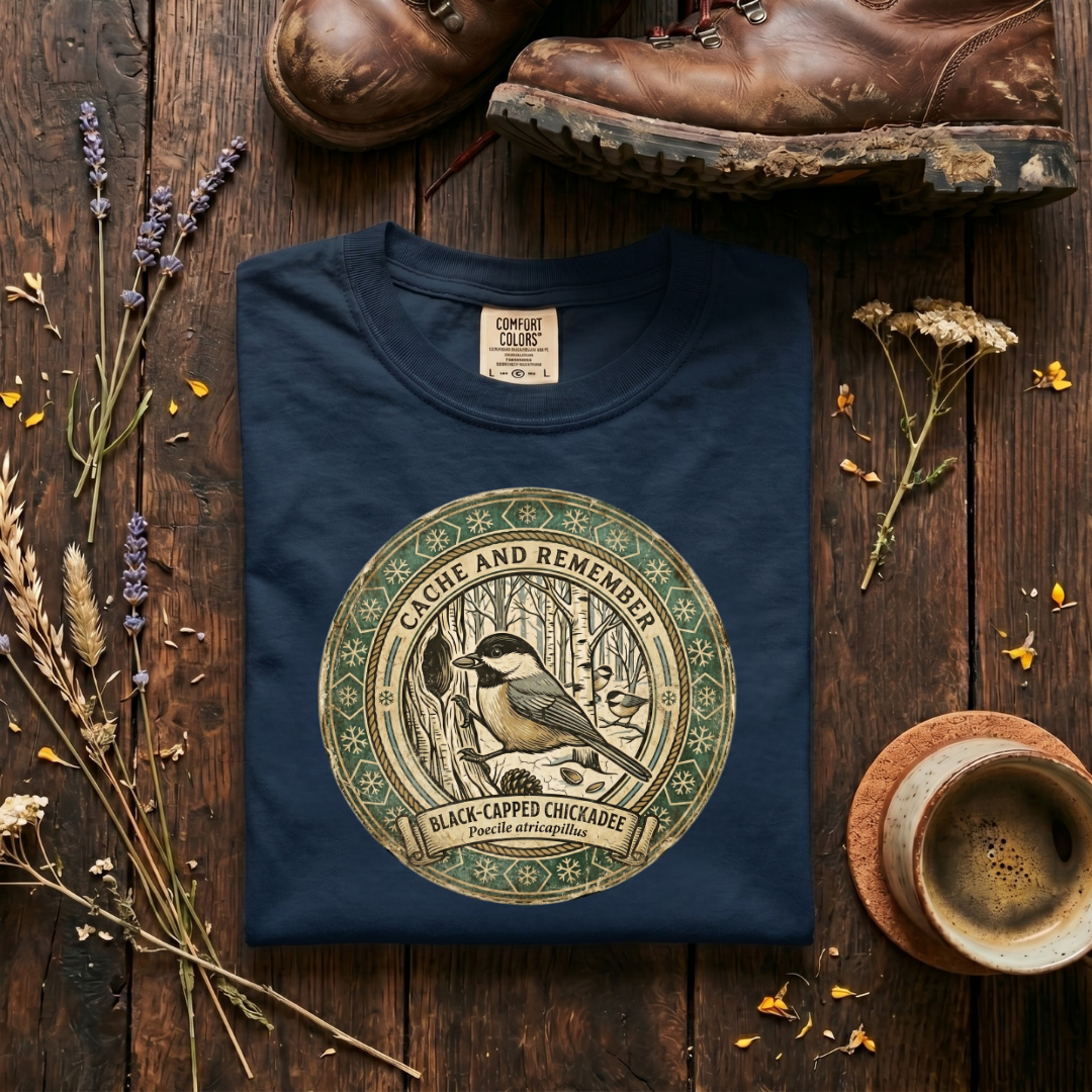 Black-capped Chickadee - Cache and remember T-Shirt