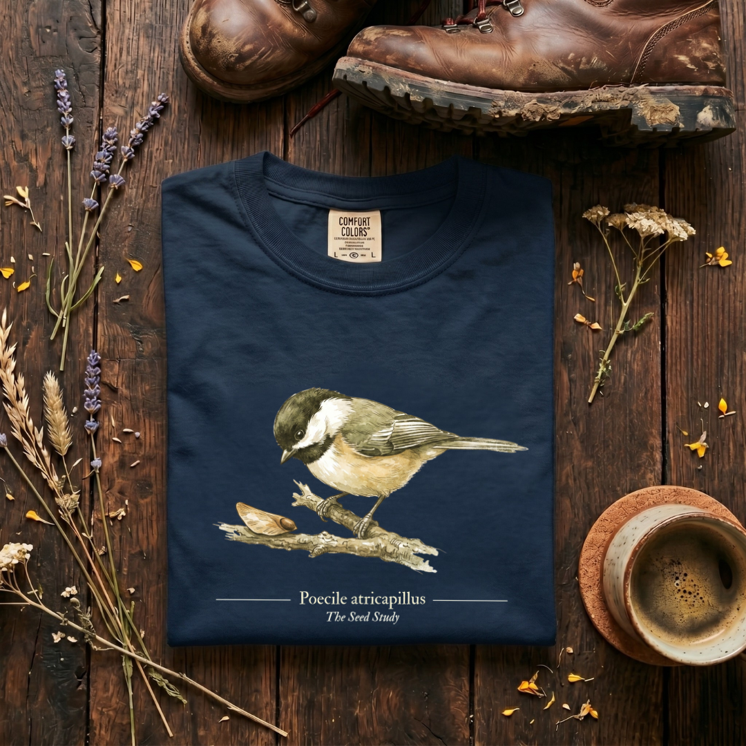 Black-capped Chickadee - The Seed Study T-Shirt