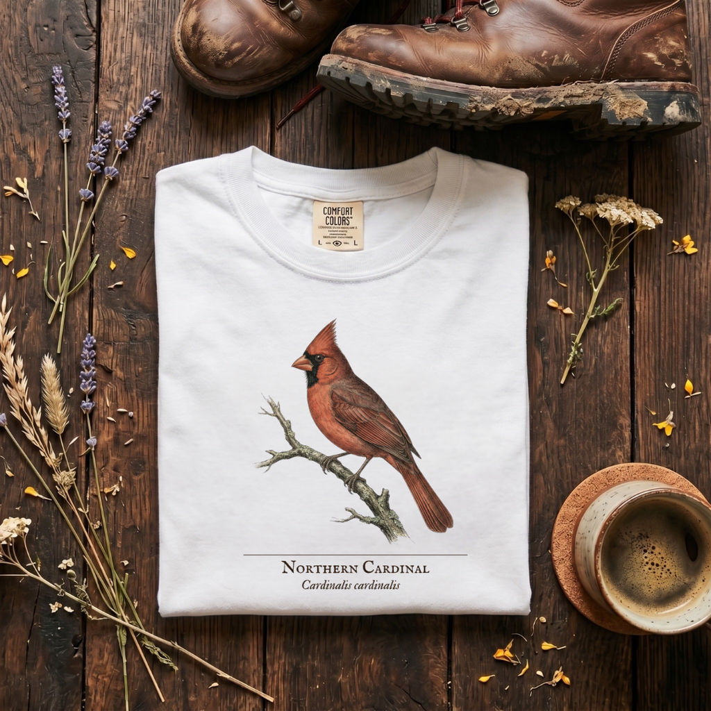 Northern Cardinal - The Backyard Sentinel T-Shirt