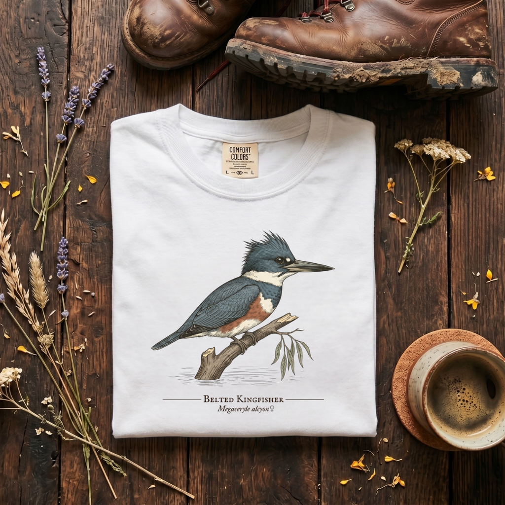 Belted Kingfisher - King of the Creek T-Shirt