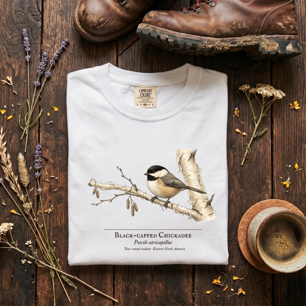 Black-capped Chickadee - Small Bird, Big Winter T-Shirt