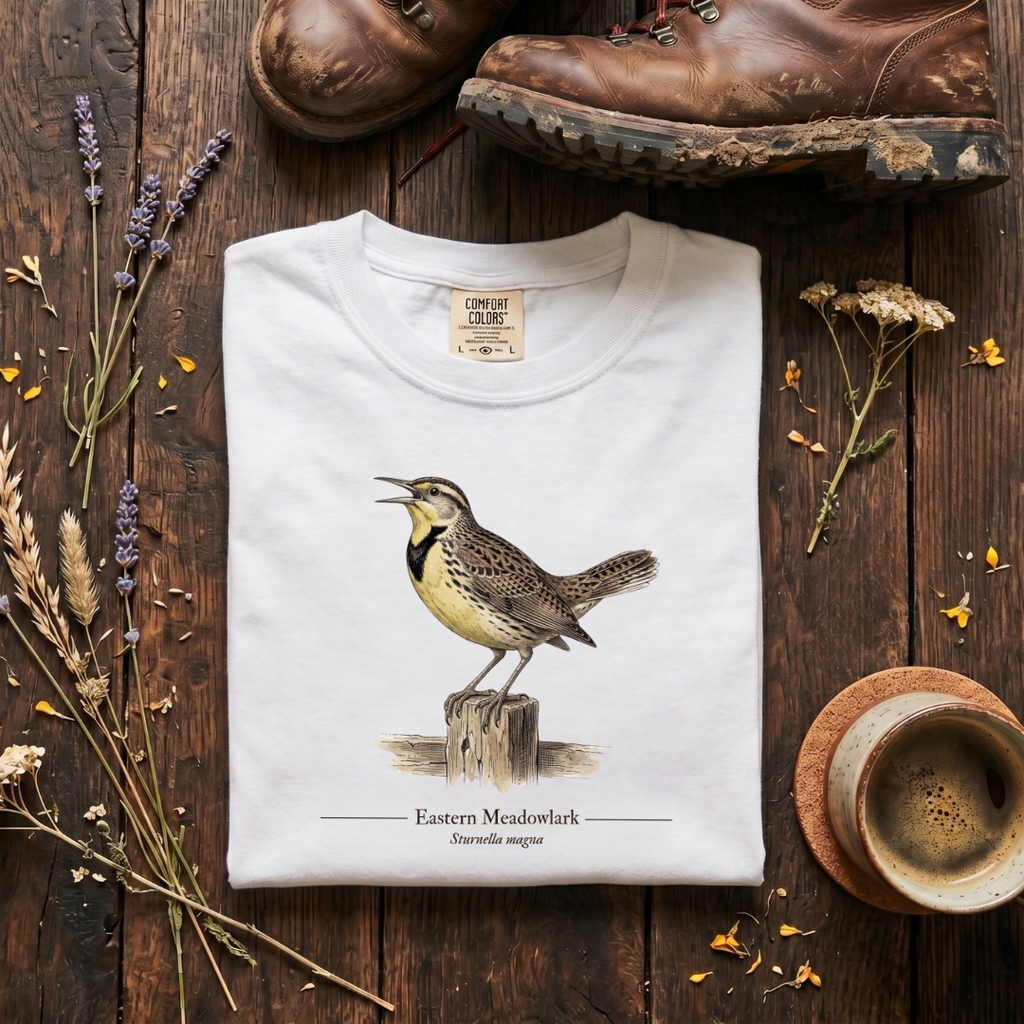 Eastern Meadowlark - Fence Line Song T-Shirt