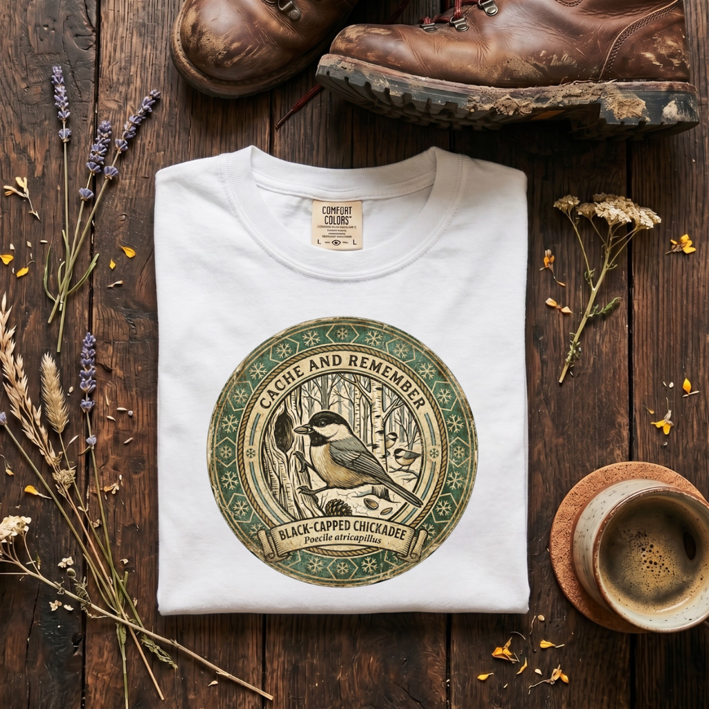Black-capped Chickadee - Cache and remember T-Shirt