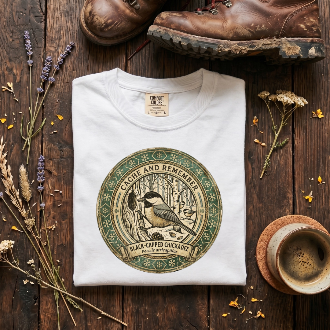 Black-capped Chickadee - Cache and remember T-Shirt