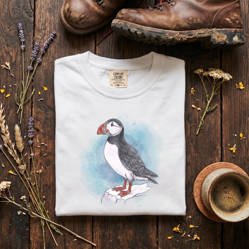 Atlantic Puffin - Pencil Sketches T-Shirt
