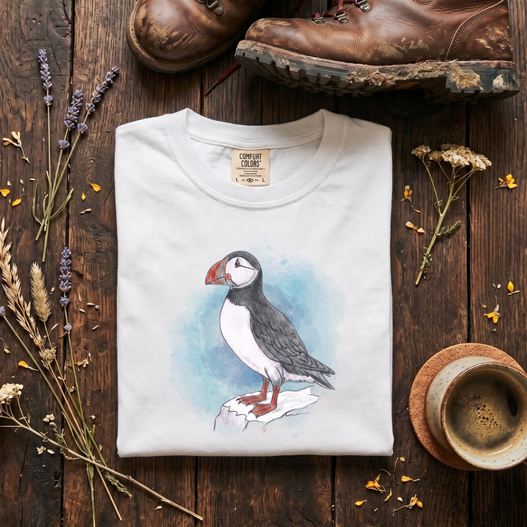 Atlantic Puffin - Pencil Sketches T-Shirt