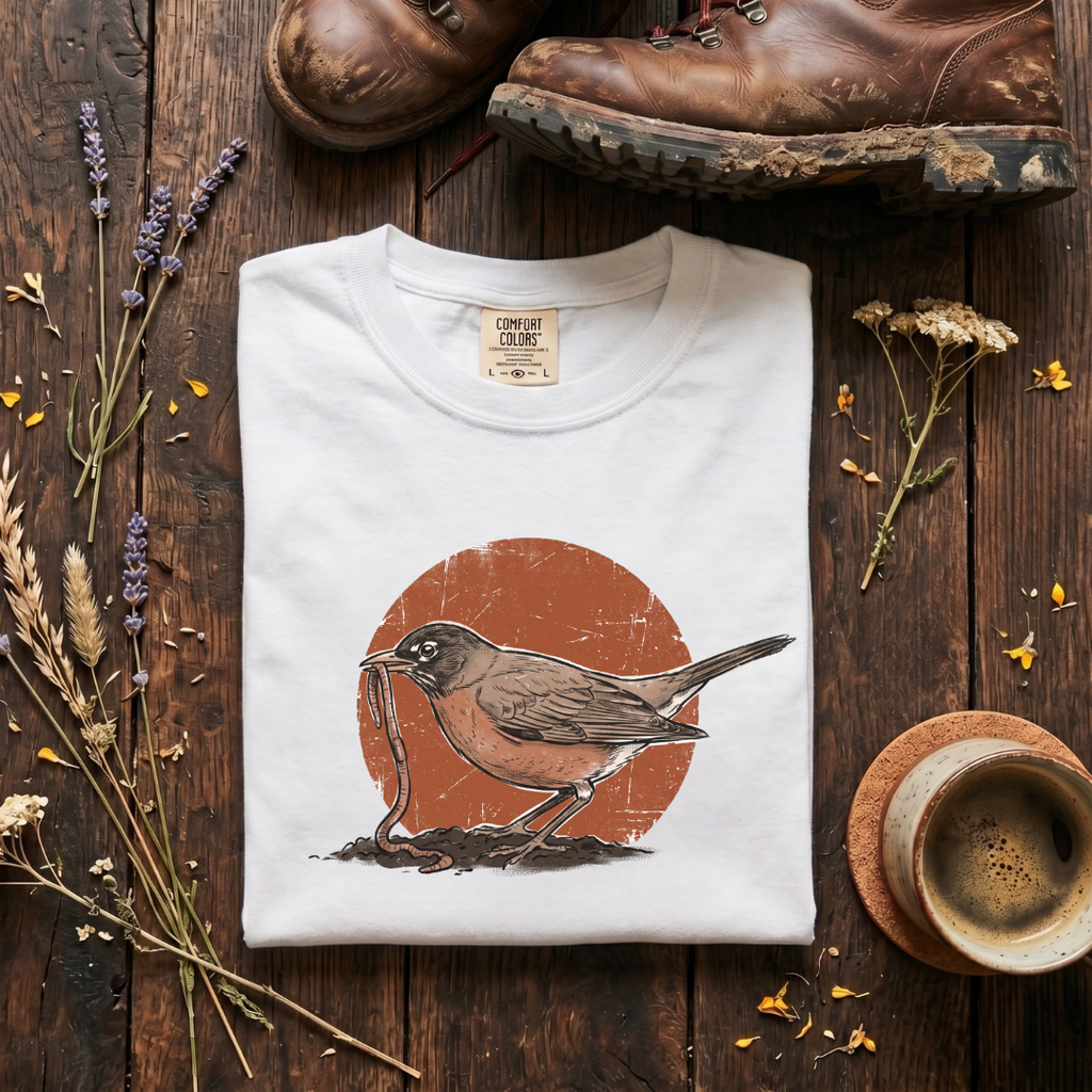 Amreican Robin - Rust Sunrise T-Shirt