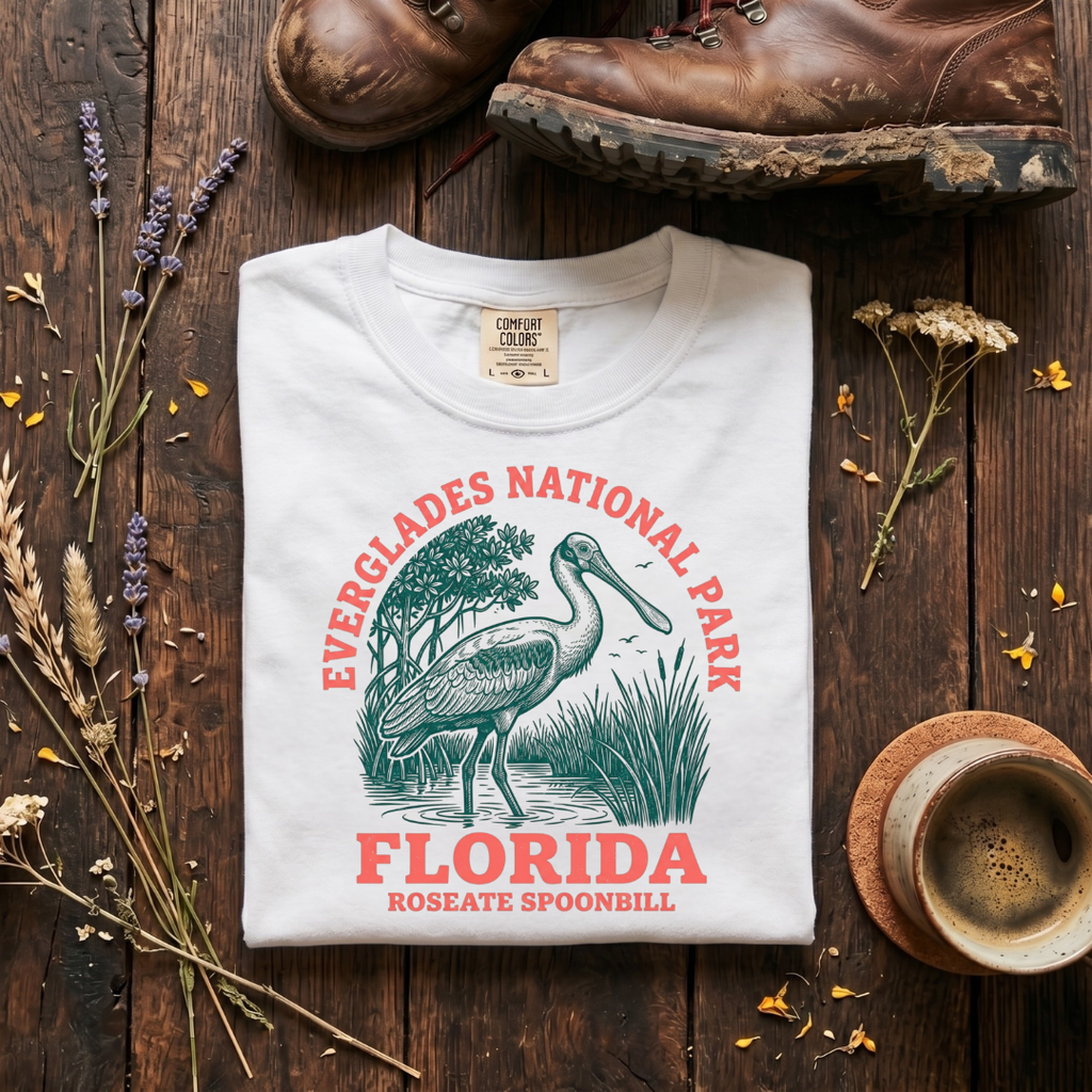 Roseate Spoonbill - Everglades National Park T-Shirt