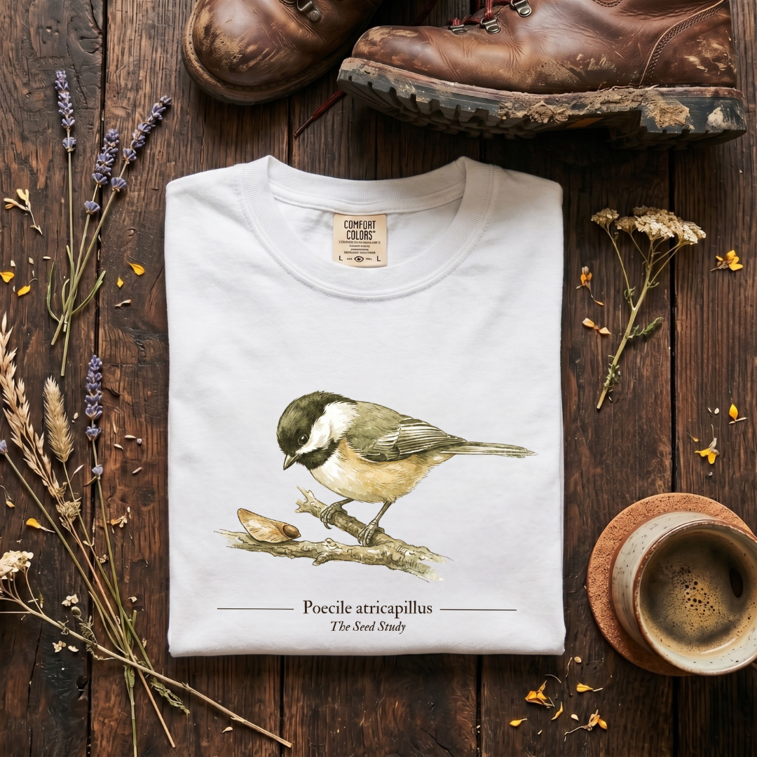 Black-capped Chickadee - The Seed Study T-Shirt